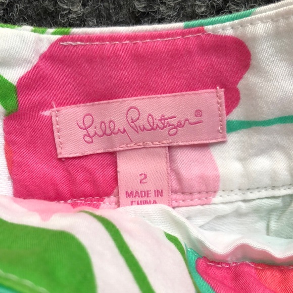 Lilly Pulitzer Pink and Green Floral Skort - Picture 2 of 7